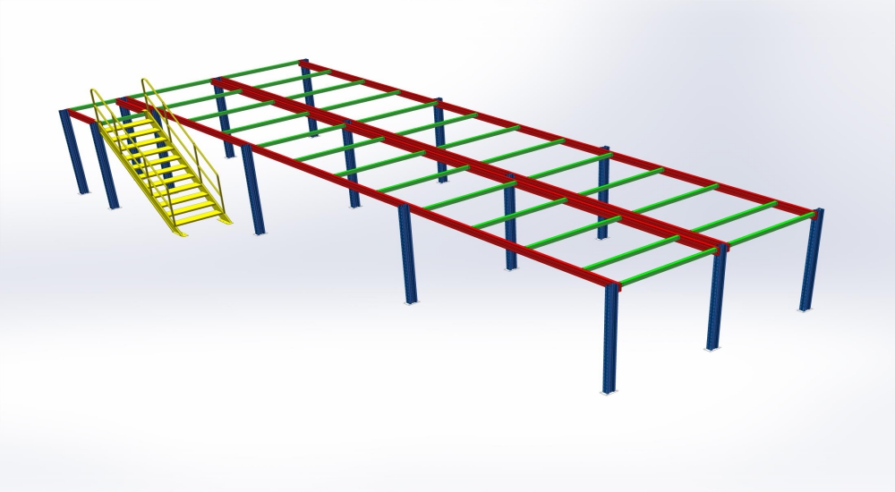 非标定做钢平台货架分享