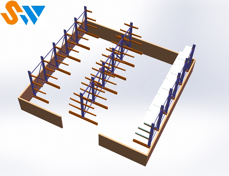 森沃仓储悬臂货架图1