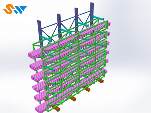 悬臂货架厂家阐述：普通悬臂货架是如何存放管材